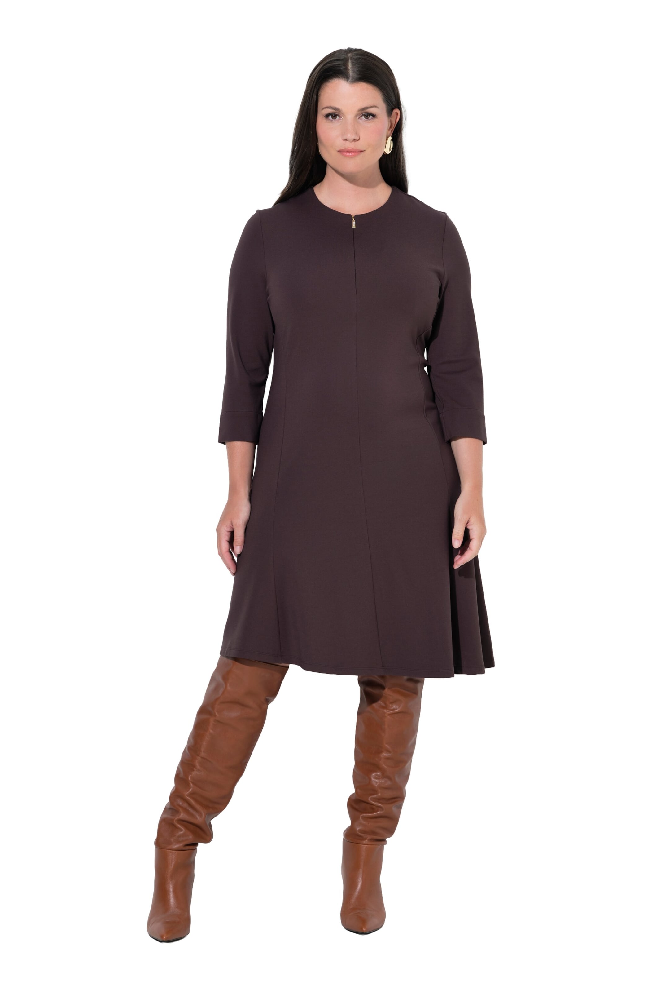 Ulla Popken Kleid in Braun: Vorderseite