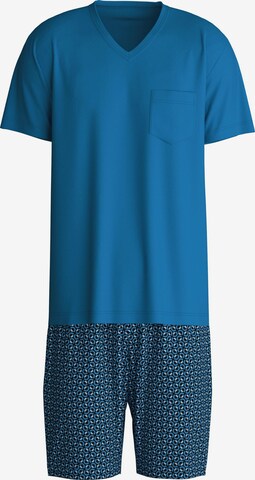 CALIDA Pyjama kurz 'Relax Imprint' in Blau: Vorderseite