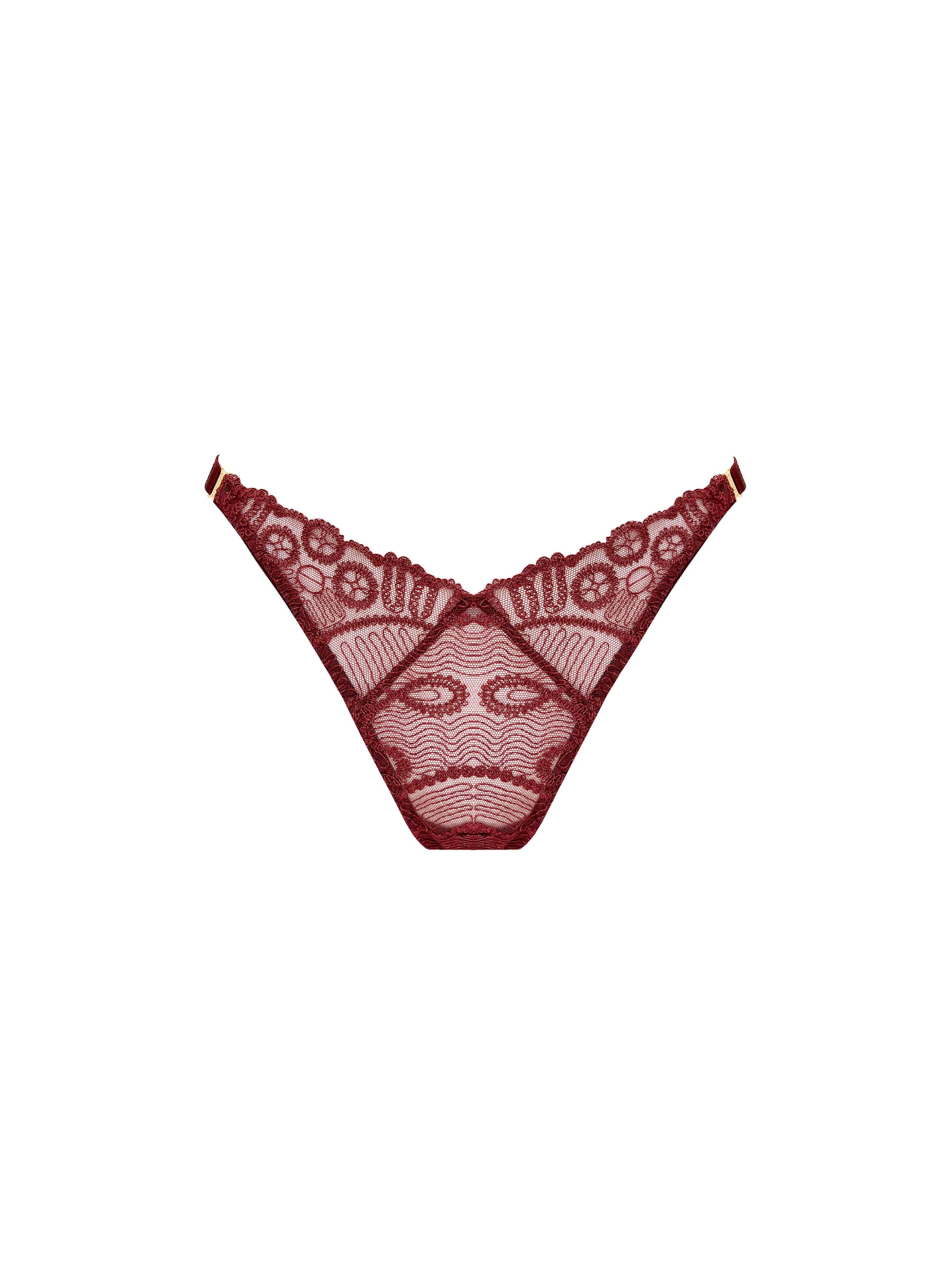 Bordelle Thong 'Tierra Thong' in Red: front