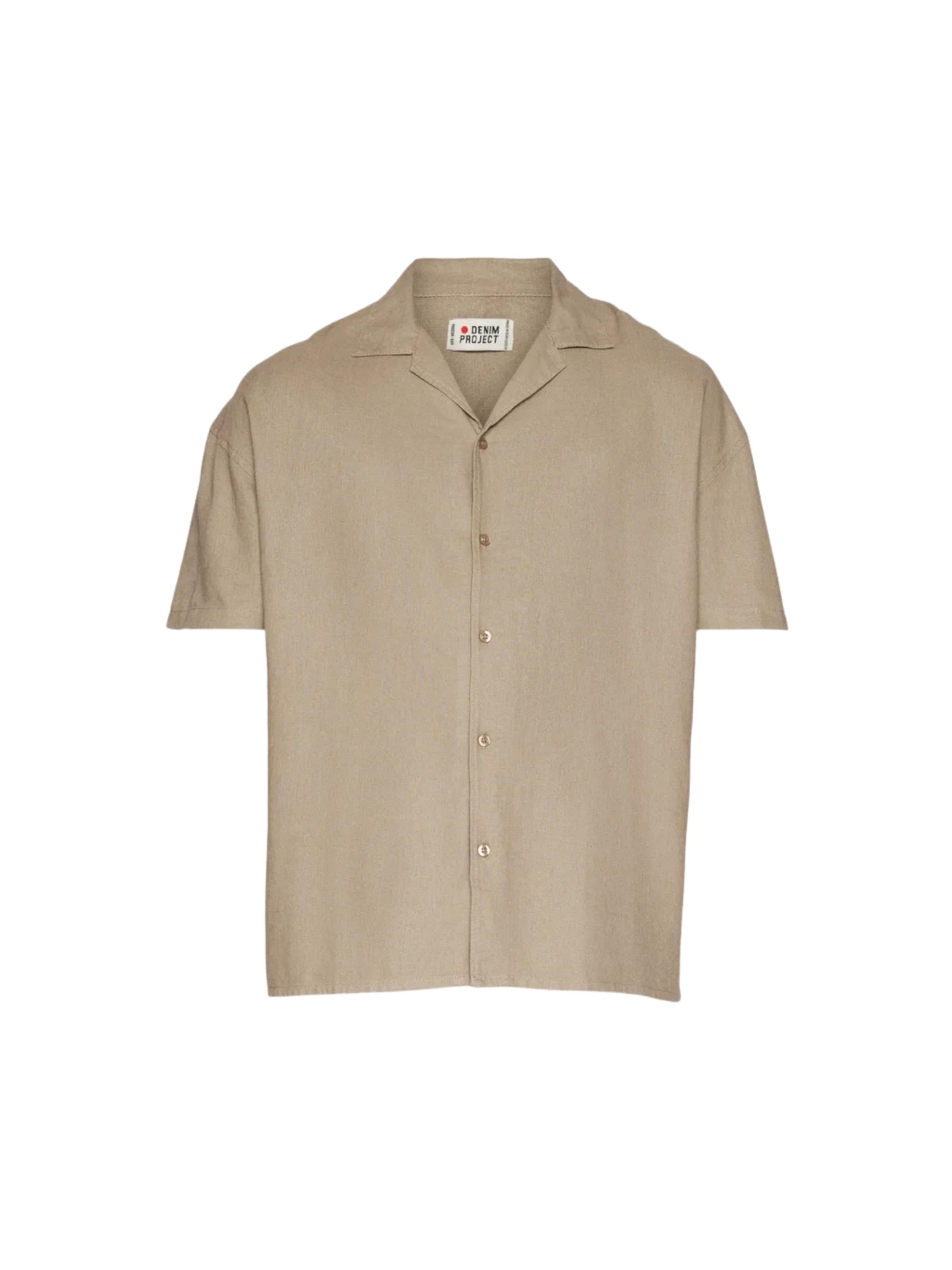 Denim Project Regular Fit Shirt ' DP Linen ' in Beige: Vorderseite
