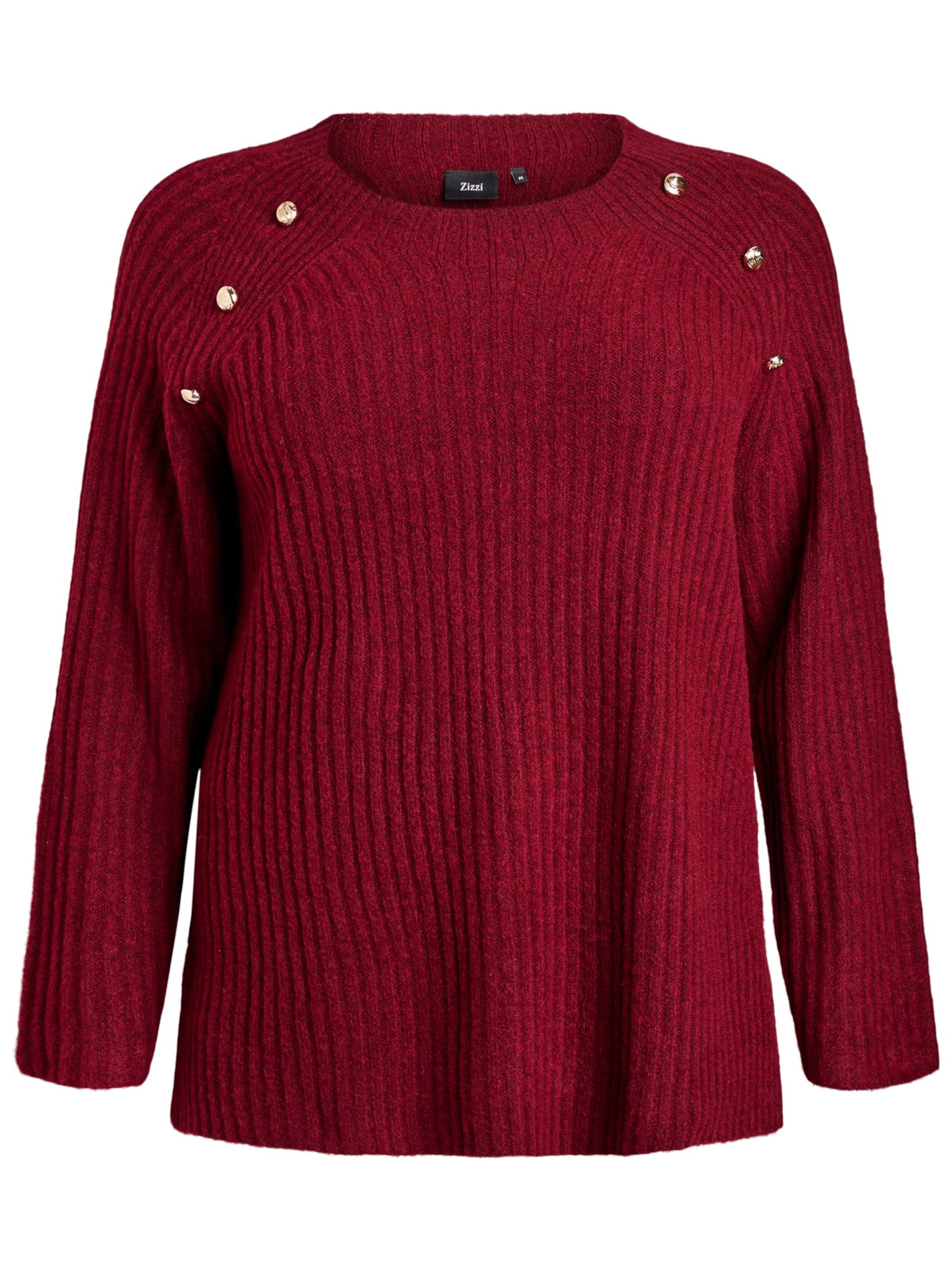 Zizzi Svetr 'Cacomfy' – červená: přední strana