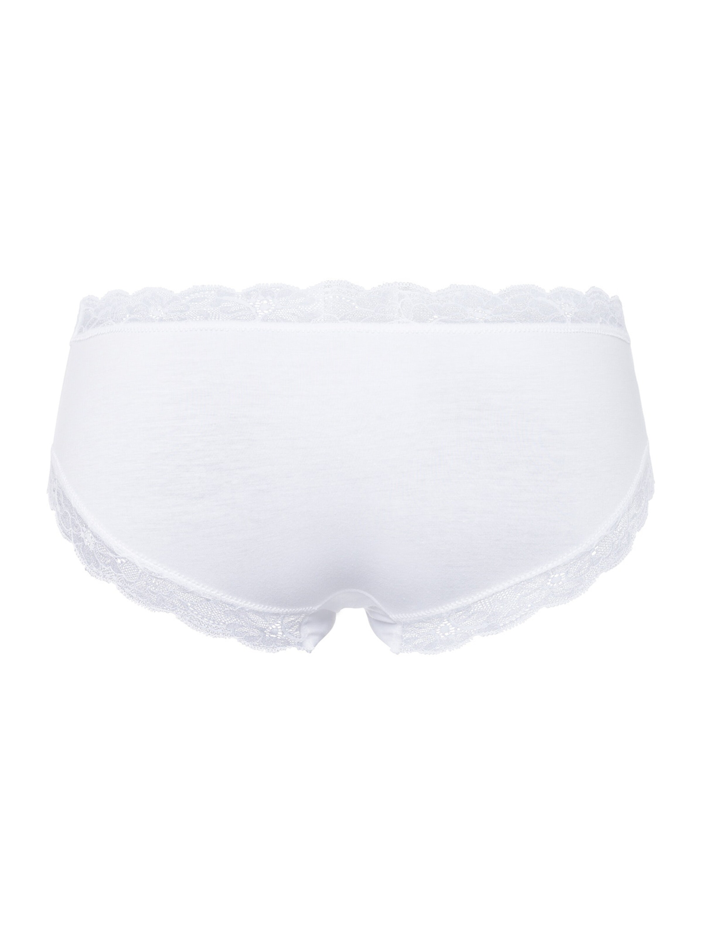 Hanro - Hipster ' Cotton Lace ' em branco