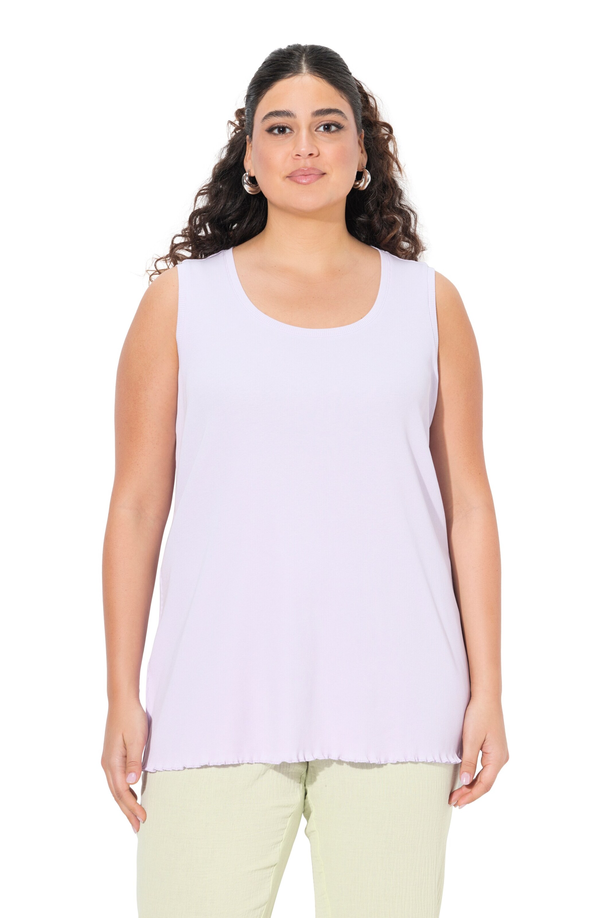 Ulla Popken Gebreide top in Lila: voorkant