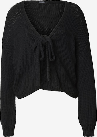 Estelou - Cárdigan en negro: frente