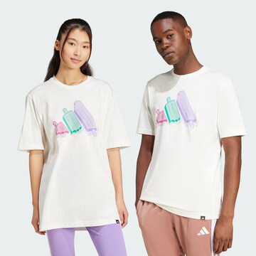 ADIDAS SPORTSWEAR - Camiseta funcional en blanco: frente