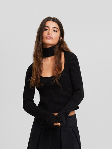 Bershka Sweater in Black: front