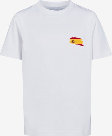 F4NT4STIC Shirt 'Spanien Flagge' in White: front