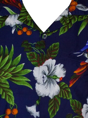 King Kameha Shirt 'Cherryparrot' in Blau