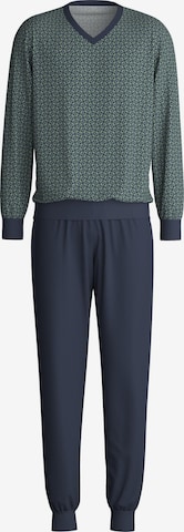CALIDA Pyjama lang 'Cotton Special' in Grau: Vorderseite