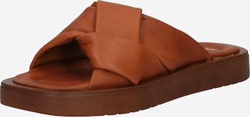 Bata Mules in Brown: front