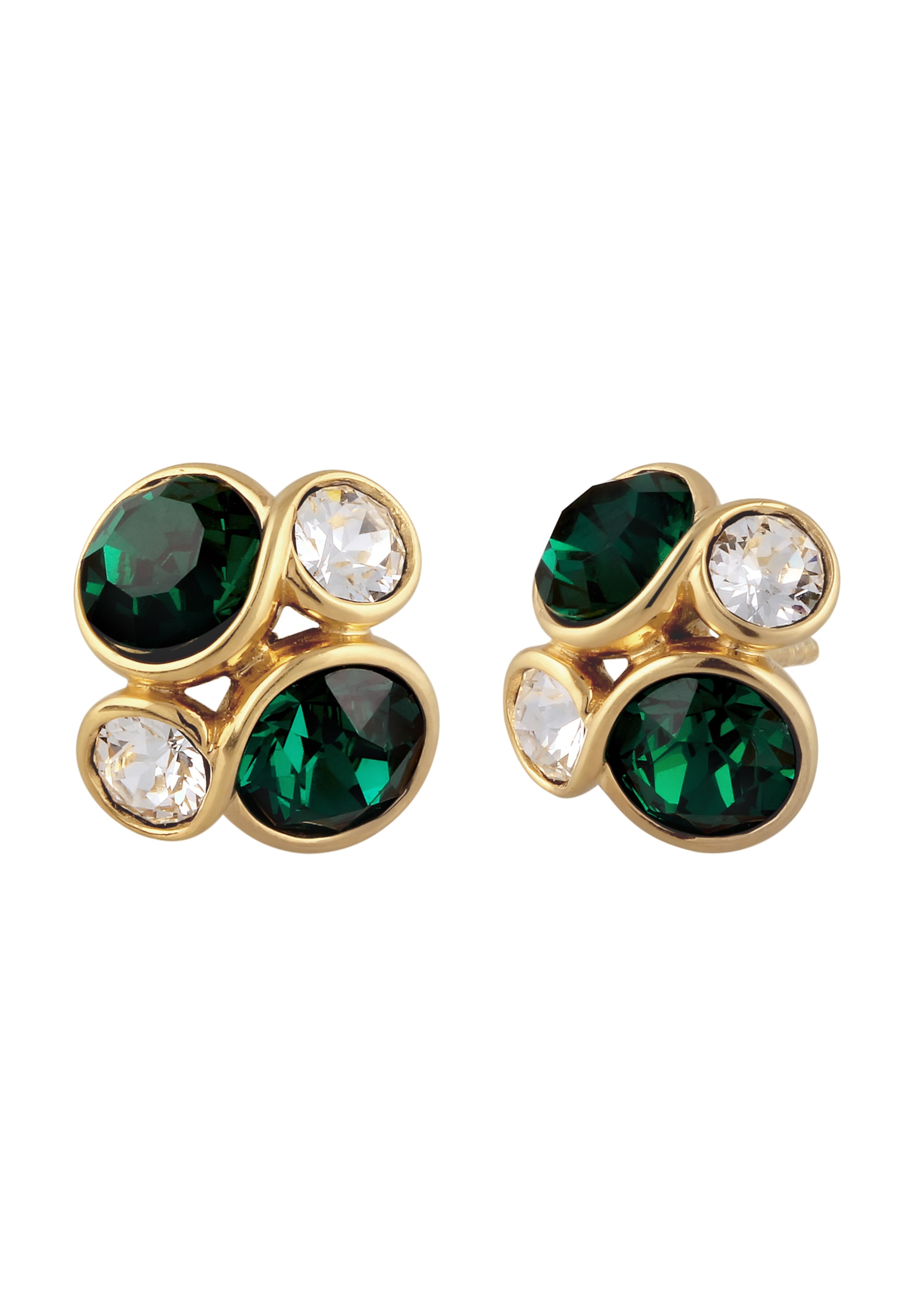 ELLI Boucles d'oreilles en or / émeraude, Vue avec produit