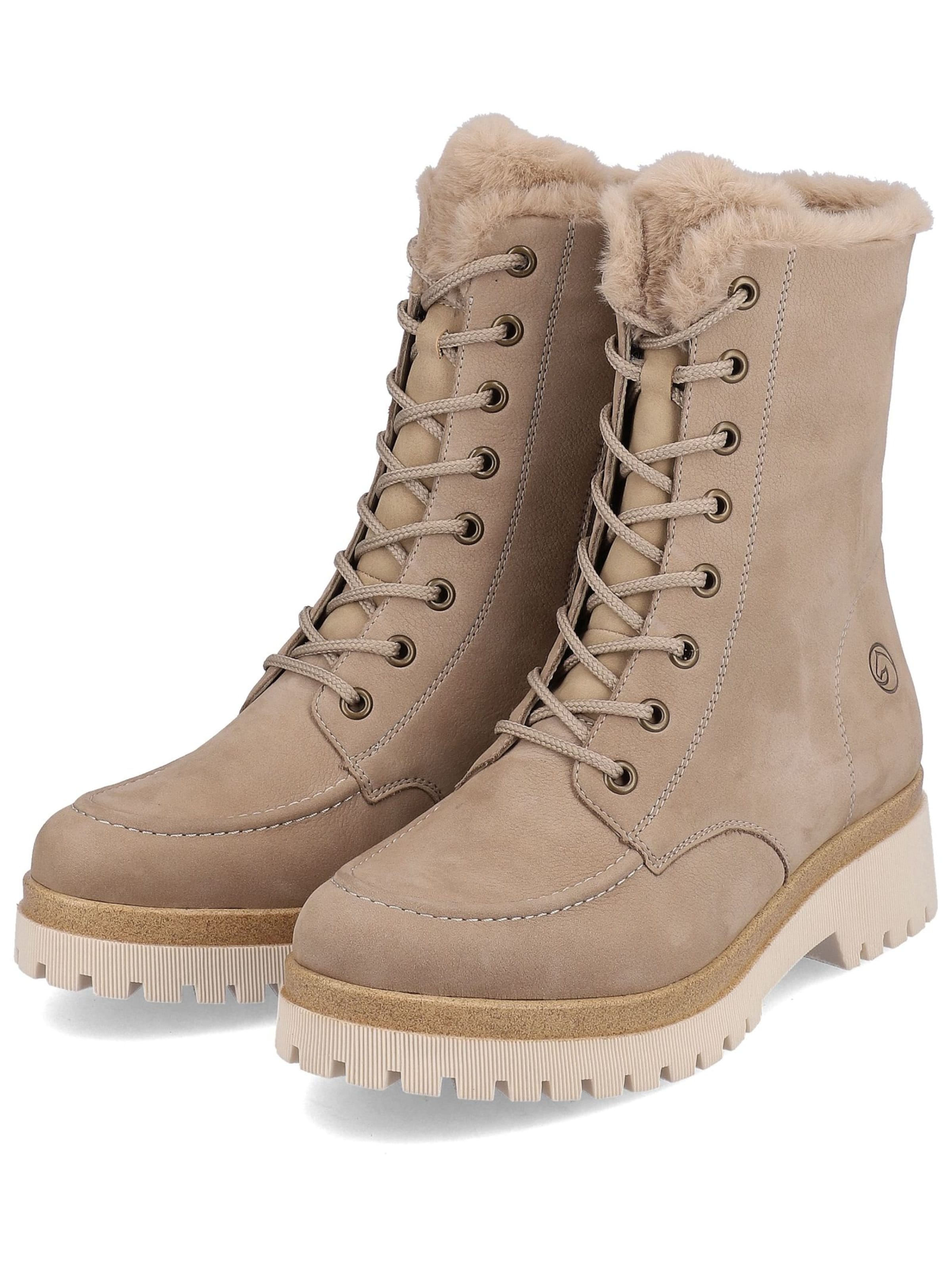 REMONTE Lace-up bootie in Beige