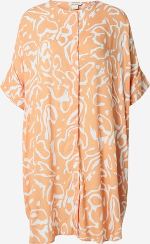 Rochie tip bluză de la Monki pe portocaliu: față