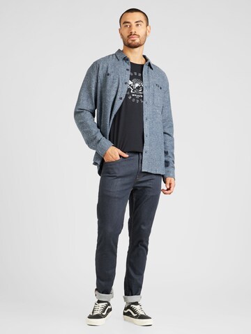 RVCA - Ajuste regular Camisa 'HARVEST NEPS' en azul