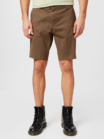 Regular Pantalon 'Thomas' Matinique en marron : devant
