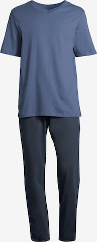 SCHIESSER Pyjama kurz 'Night & Home' in Blau: Vorderseite