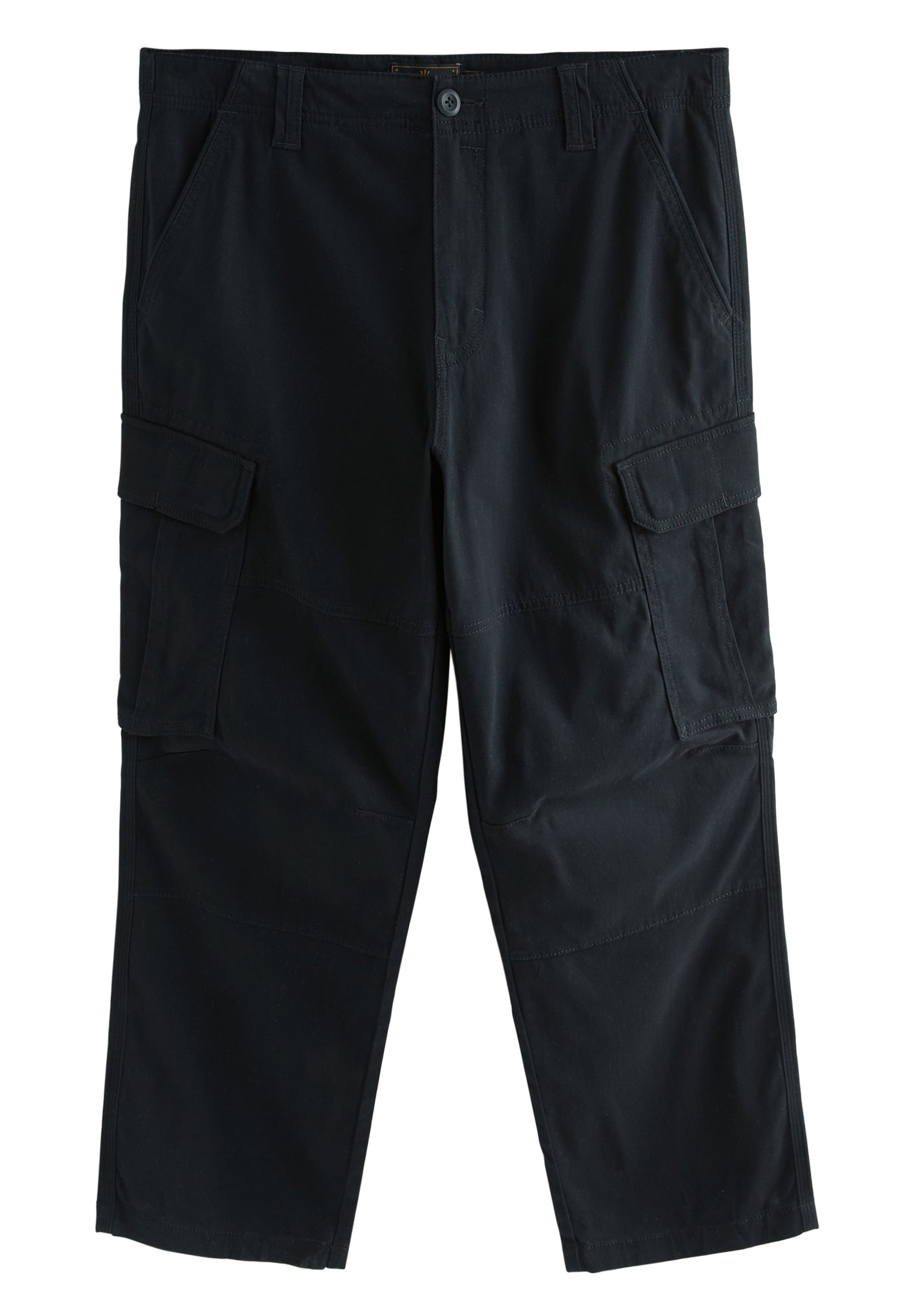 Next - Slimfit Pantalón cargo en negro: frente