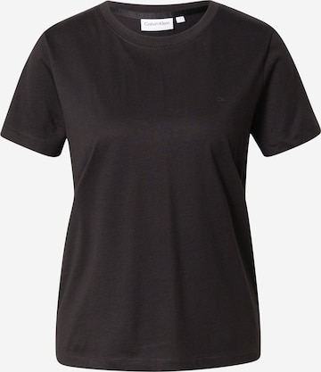 Tricou 'Essential' de la Calvin Klein pe negru: față