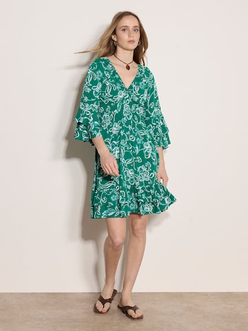 Apricot Dress in Green
