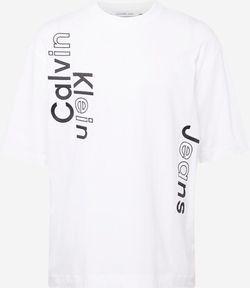 T-Shirt Calvin Klein Jeans en blanc : devant