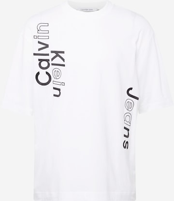 Calvin Klein Jeans Тениска в бяло: отпред