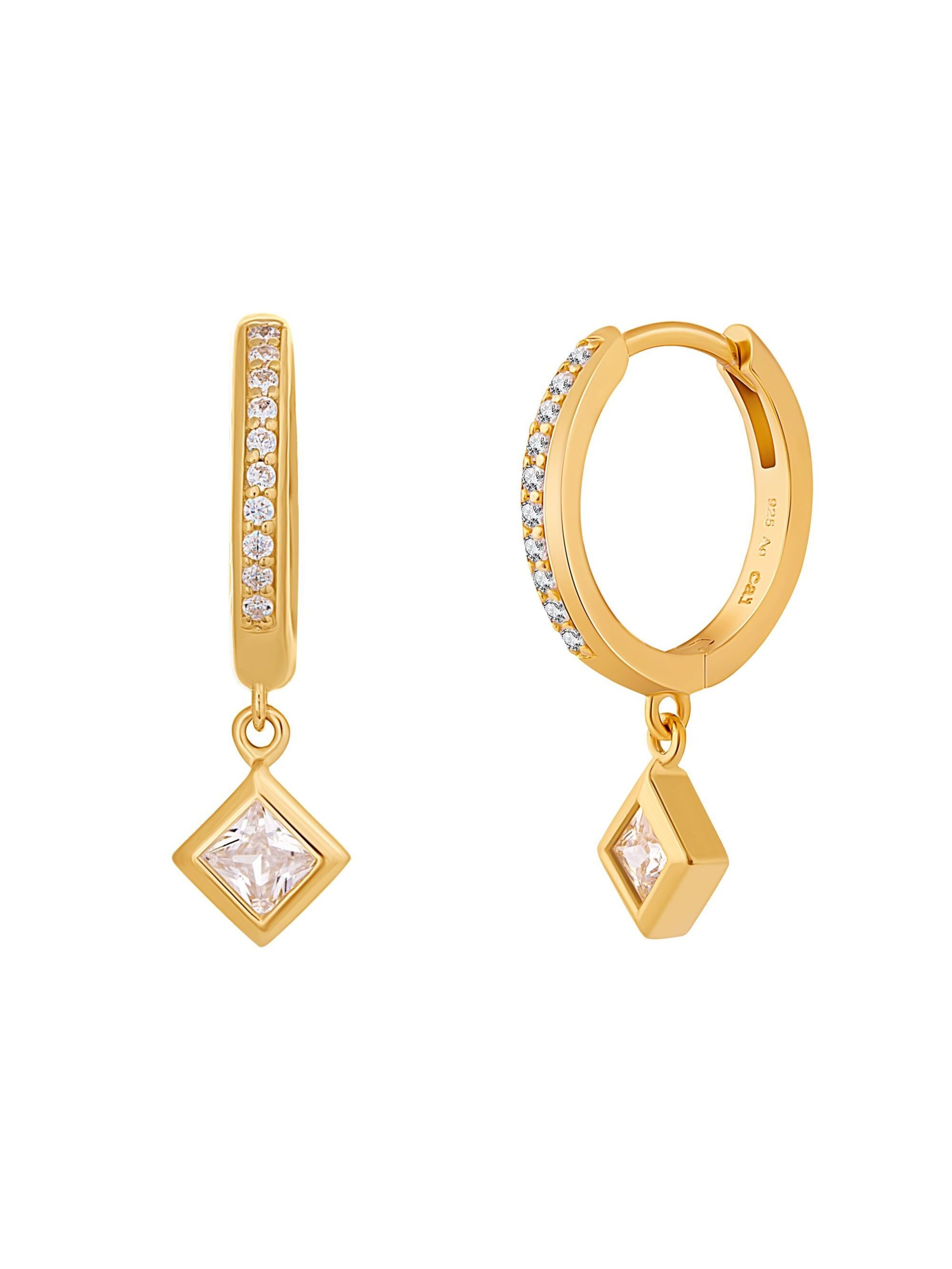 Boucles d'oreilles caï en jaune : devant