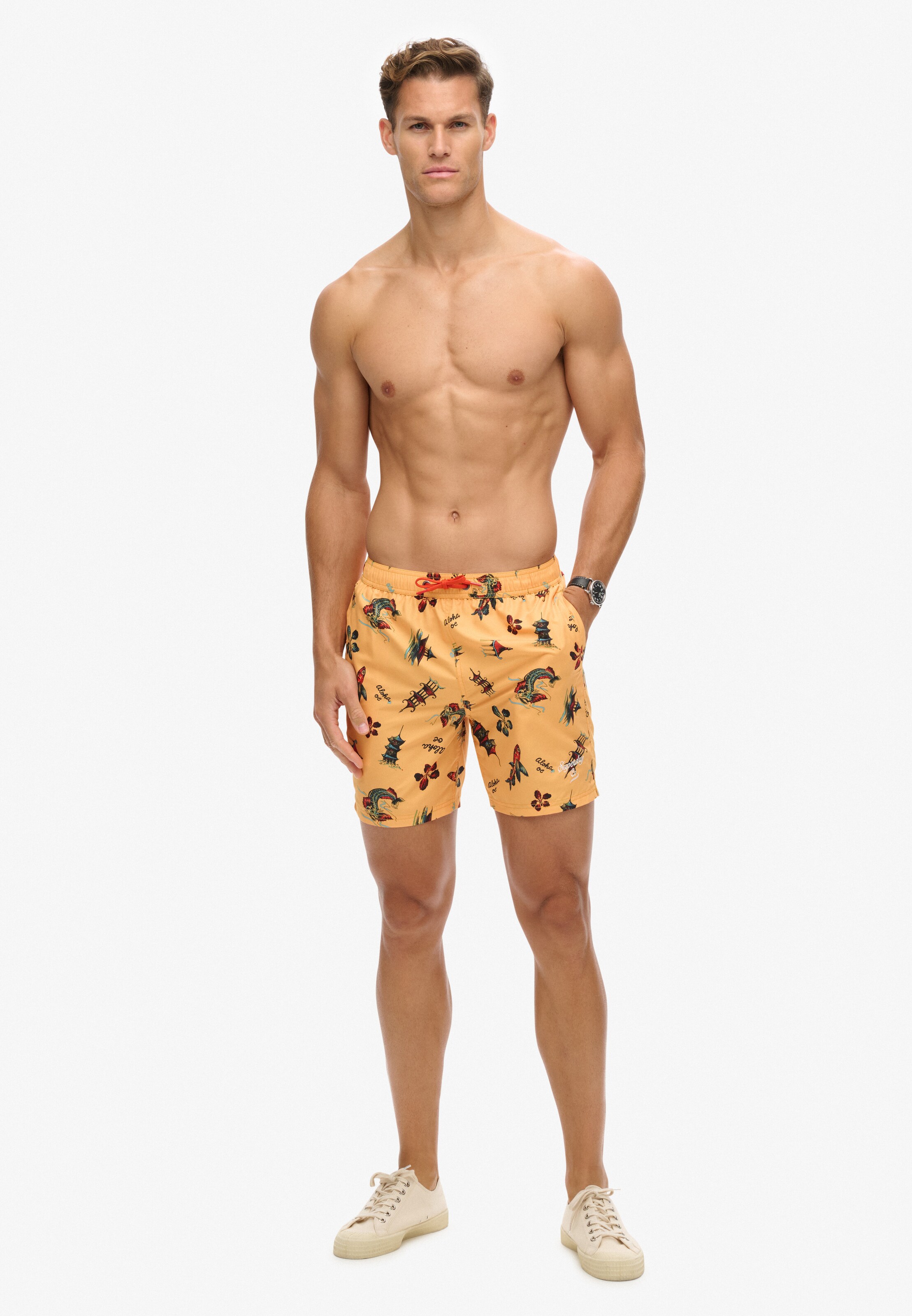 Shorts de bain '17"' Superdry en jaune