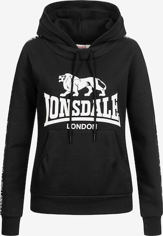 juoda LONSDALE Megztinis be užsegimo 'Dihewyd': priekis