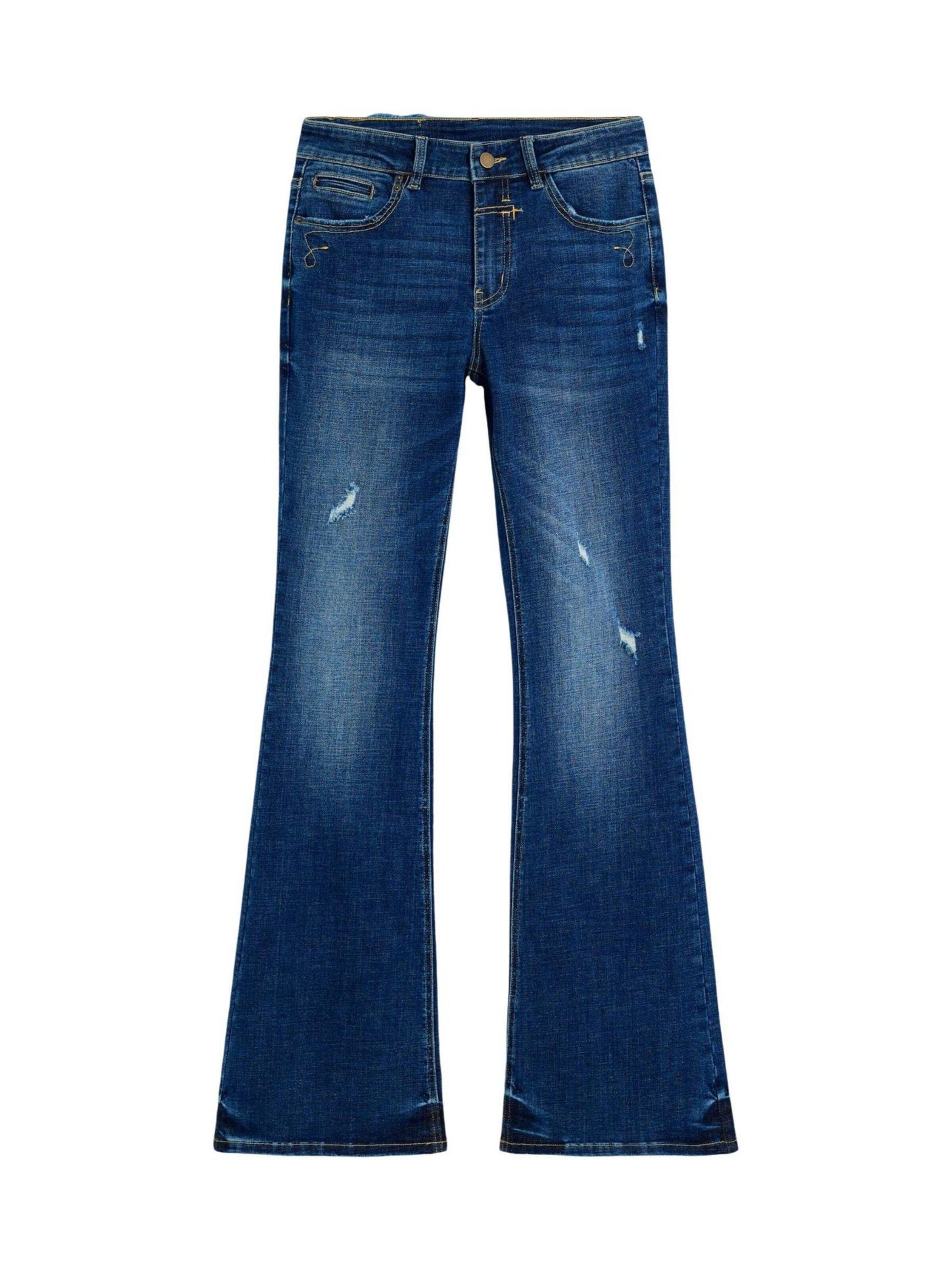Desigual Flared Jeans 'DENIM_LINDSAY 26WWDD18' in Blauw: voorkant