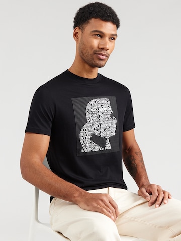 Karl Lagerfeld Тениска в черно: отпред