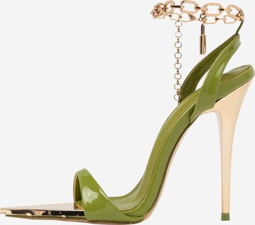 Public Desire Strap Sandals 'TRIUMPH' in Green