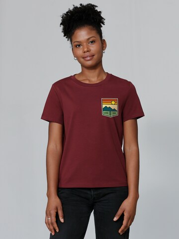 Maglietta ' Good Vibe ' di Watapparel in rosso: frontale