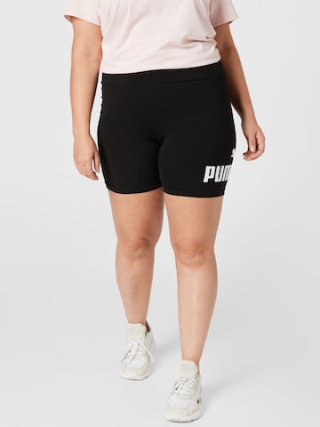 Skinny Pantaloni sportivi 'Essentials' di PUMA in nero: frontale