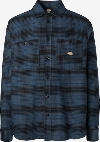 DICKIES Button Up Shirt 'Evansville' in Blue: front
