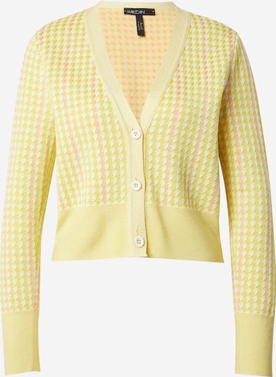 Marc Cain Cardigan en citron vert / rose / blanc, Vue avec produit