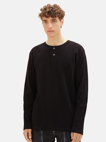 T-Shirt TOM TAILOR DENIM en noir : devant