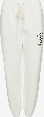 Superdry Дънки Tapered Leg Панталон в бяло: отпред