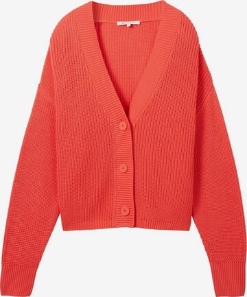 Cardigan TOM TAILOR DENIM en rouge : devant