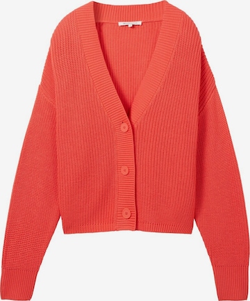 TOM TAILOR DENIM Knit cardigan in Red: front