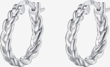 Hey Happiness Ohrring 'Braided' in Silber: Vorderseite