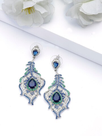 Boucles d'oreilles 'Hedwig' AVANT-GARDE PARIS en bleu : devant
