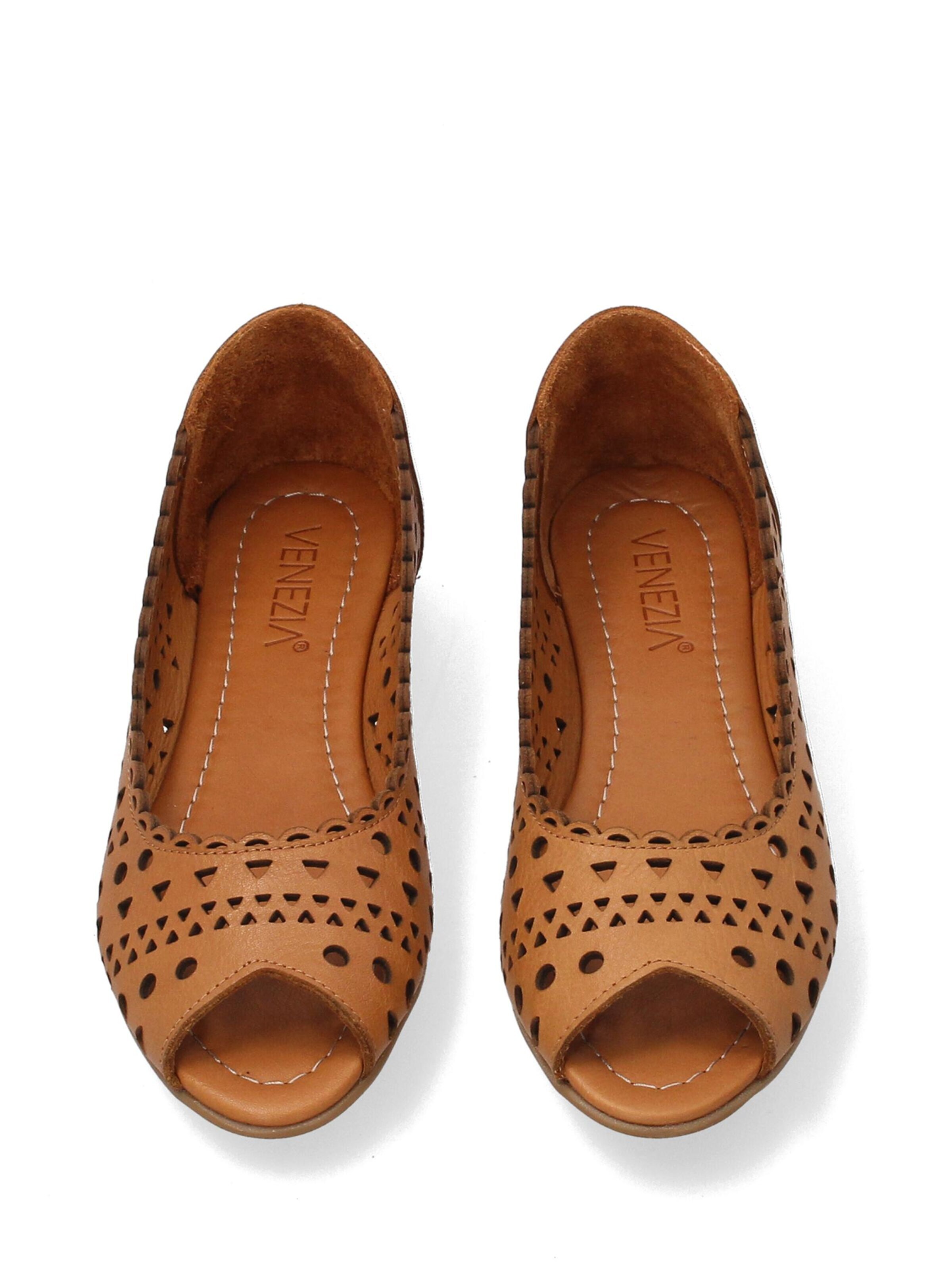 VENEZIA Ballet Flats in Brown
