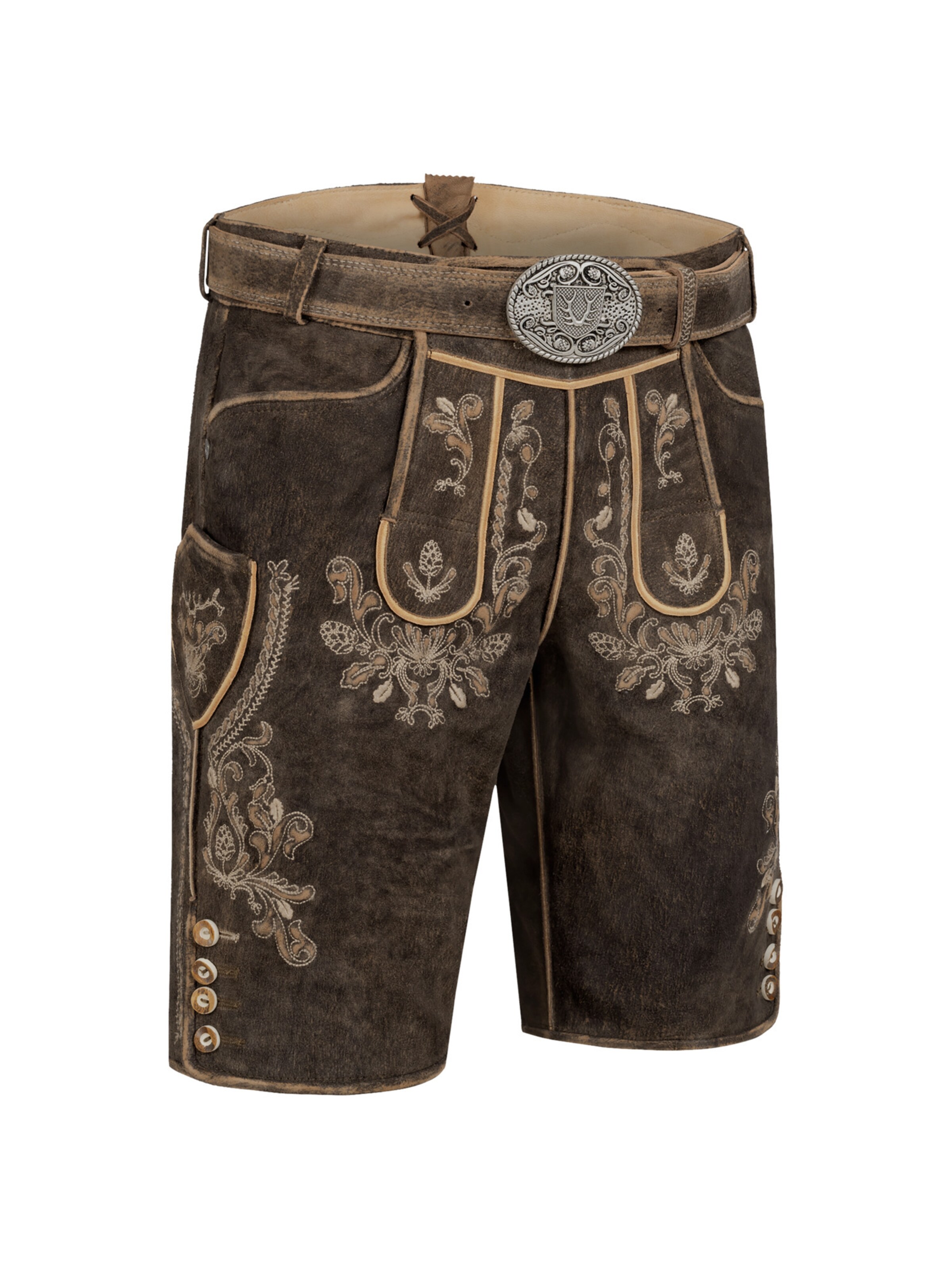 Krüger Buam Regular Trachtenhose 'Antonio ' in Braun