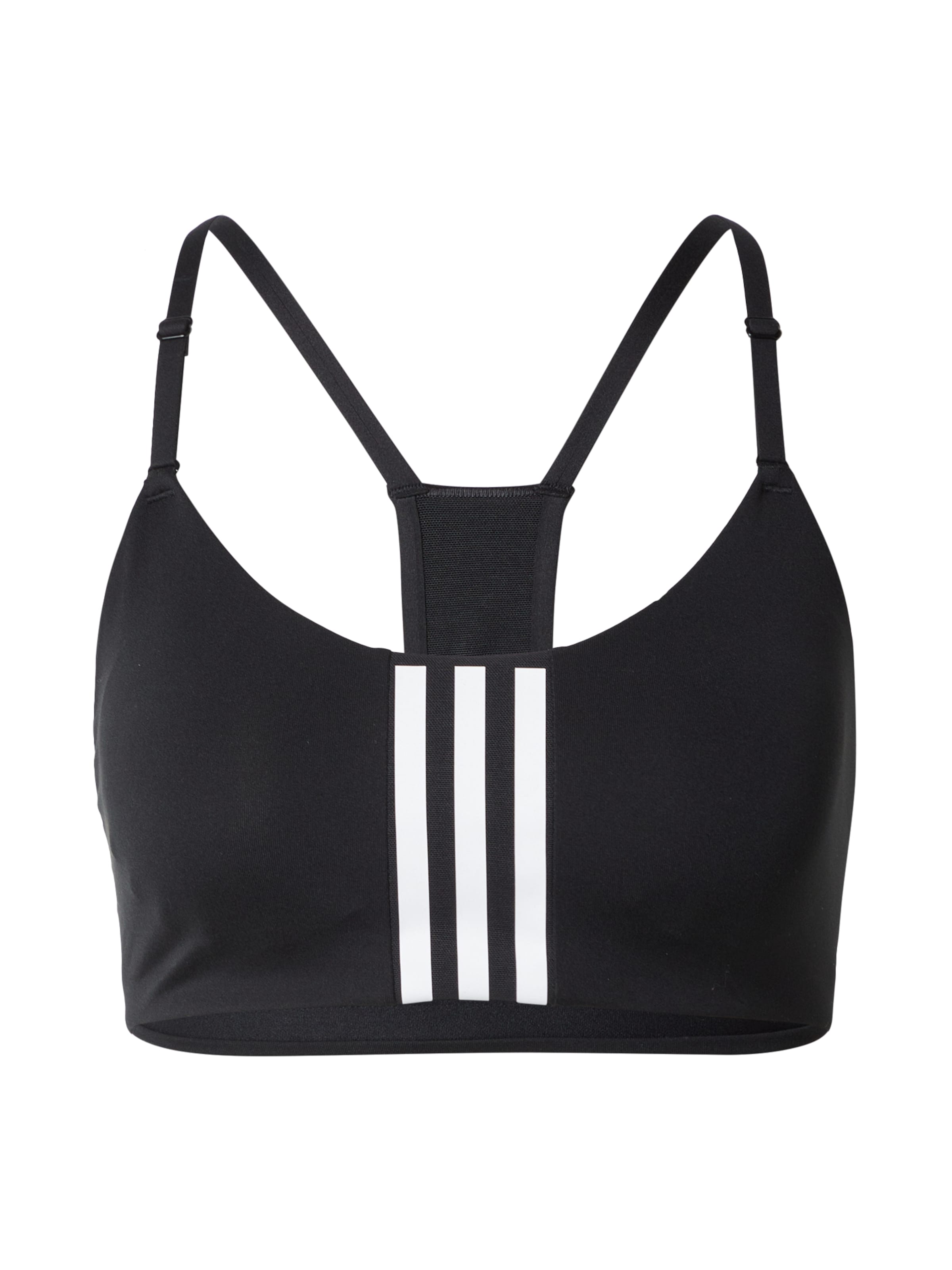 ADIDAS PERFORMANCE Bustier Športni nederček 'Aeroimpact Light-Support' | črna barva: sprednja stran