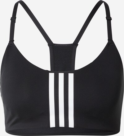 ADIDAS PERFORMANCE Soutien-gorge de sport 'Aeroimpact Light-Support' en noir / blanc, Vue avec produit