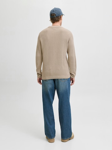 smėlio JACK & JONES Megztinis 'JJEDOVER'