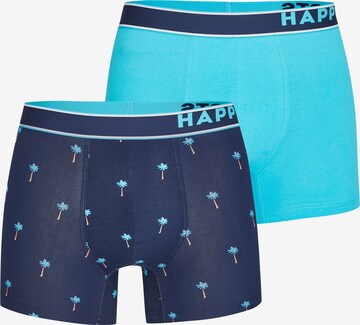 Happy Shorts Boxershorts 'Palms' in Blauw: voorkant