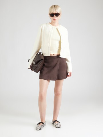 ONLY Wide leg Broek 'ONLRINEA' in Bruin