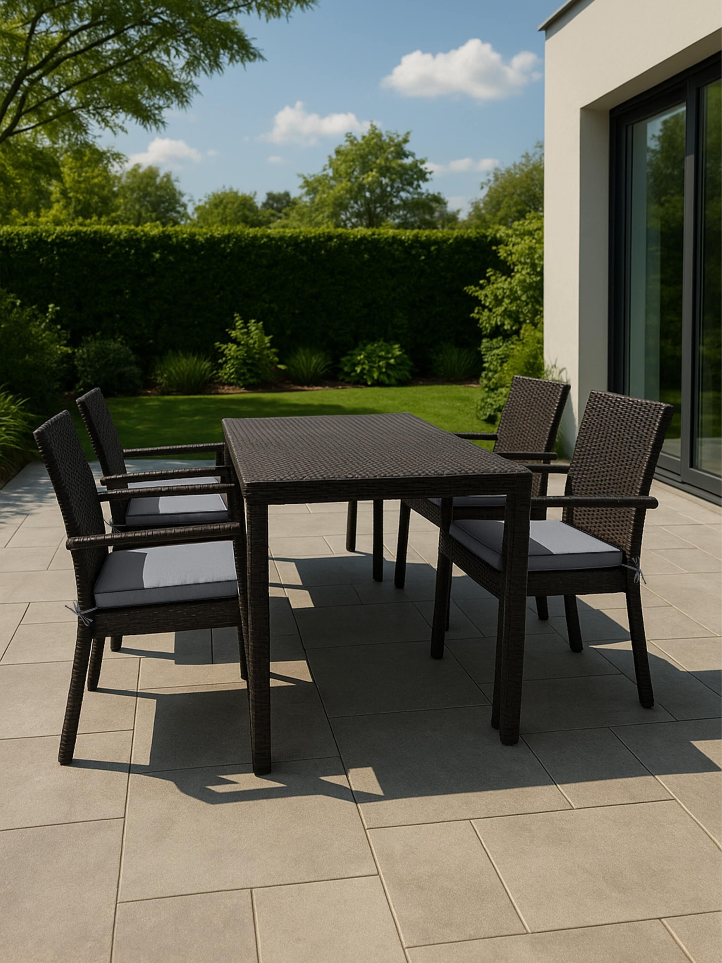 Aspero Stuhlkissen 'Lucca' in Grau