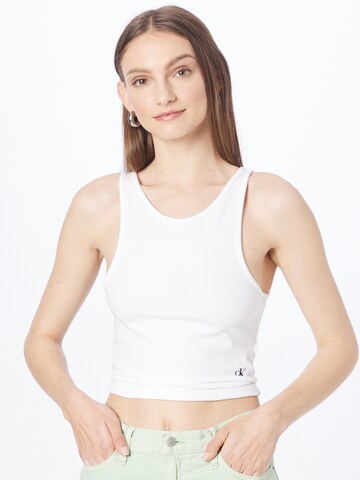 Calvin Klein Jeans Regular Top in White: front